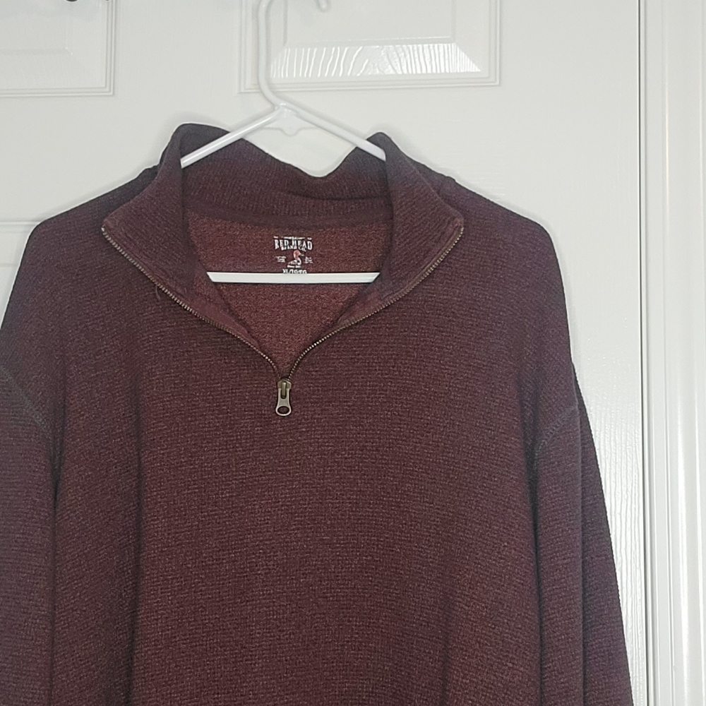 XL crew neck zip sweater